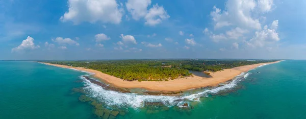 Luchtfoto Van Medaketyia Strand Bij Sri Lanka — Stockfoto