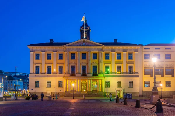 Sonnenuntergang Auf Dem Gustav Adolfsplatz Göteborg Schweden — Stockfoto