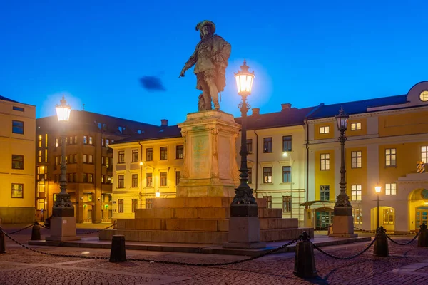 Posąg Króla Gustawa Adolfa Szwedzkim Mieście Goteborg — Zdjęcie stockowe