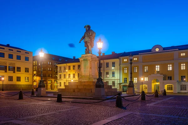 瑞典哥德堡古斯塔夫 阿道夫国王雕像 — 图库照片