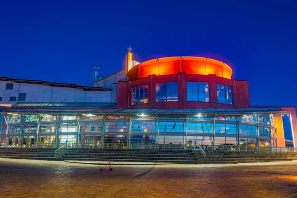 stock image Sunset view of the goteborg opera building in Sweden.