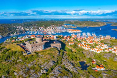 İsveç 'te Marstrand Panorama Manzarası.