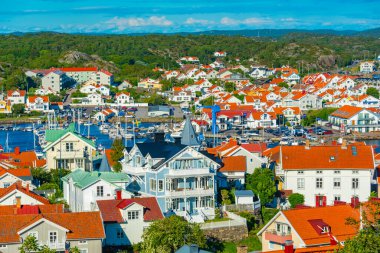 Aerial view of Marstrand in Sweden. clipart