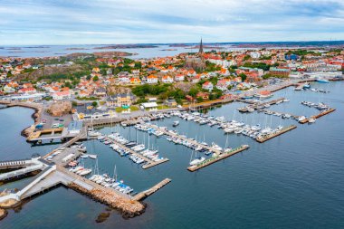 İsveç 'in Lysekil kentinin Panorama manzarası.