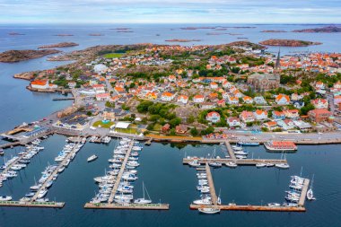 İsveç 'in Lysekil kentinin Panorama manzarası.