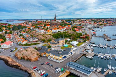 İsveç 'in Lysekil kentinin Panorama manzarası.