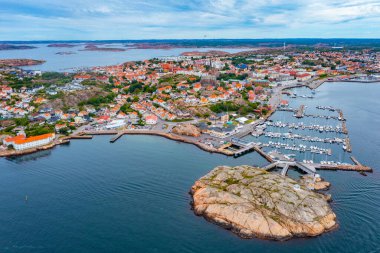 İsveç 'in Lysekil kentinin Panorama manzarası.