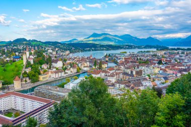 Guetsch Sarayı 'ndan Luzern' in Panorama manzarası.