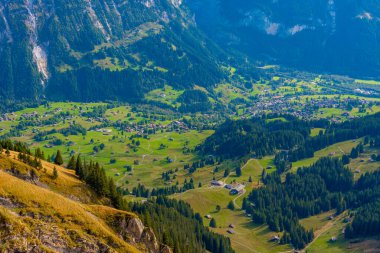 Grindelwald, İsviçre Panorama Manzarası.