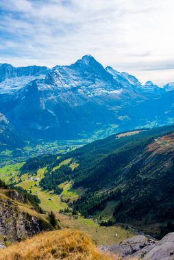 Grindelwald, İsviçre Panorama Manzarası.