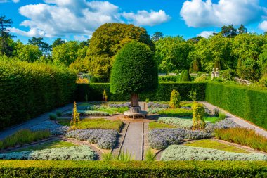 Gardens of St. Fagans Castle near Welsh capital Cardiff. clipart