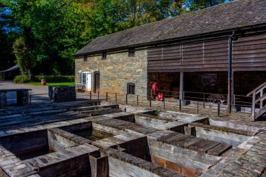 St. Fagans Ulusal Tarih Müzesi 'nde Rhaeadr Tabakhanesi.