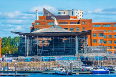 Cardiff, Galler 'de Gönderilenlerin Görünümü.