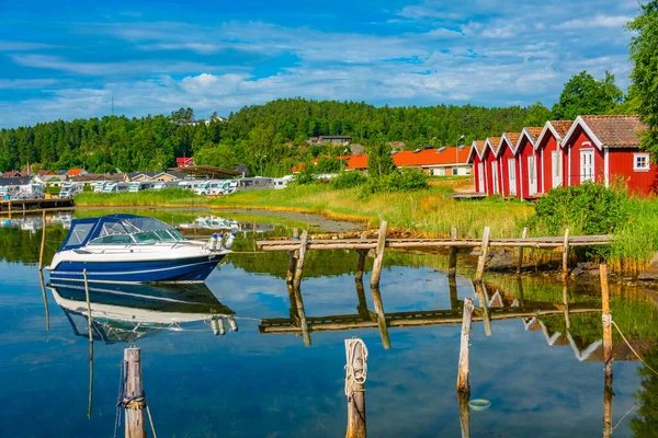 Uitzicht Jachthaven Zweedse Stad Henan — Stockfoto