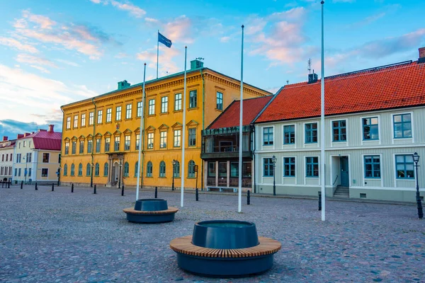 Красочные Деревянные Дома Шведском Городе Кальмар — стоковое фото