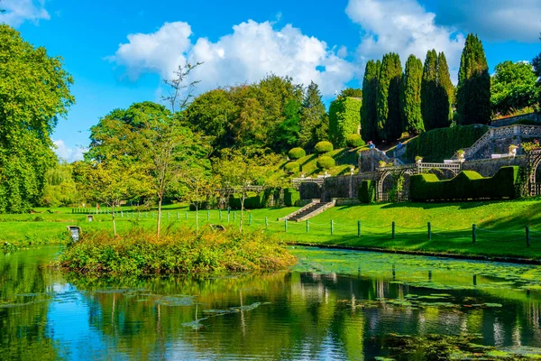 stock image Pond at St. Fagans Castle near Welsh capital Cardiff.