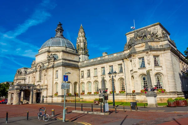 Vista Del Ayuntamiento Cardiff Gales — Foto de Stock