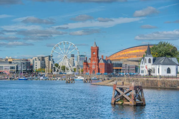 Panorama Cardiff Bay England — 스톡 사진
