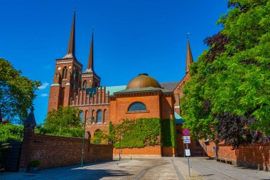 Danimarka 'daki Roskilde katedralinin görüntüsü.