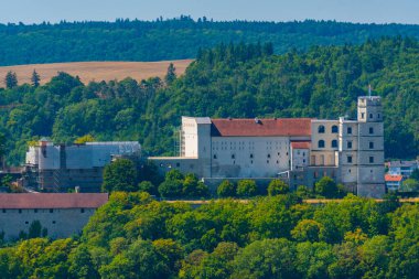 Alman kenti Eichstatt 'taki Willibaldsburg kalesi.