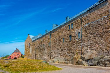 İsveç 'teki Varberg kalesinin tahkimatı.