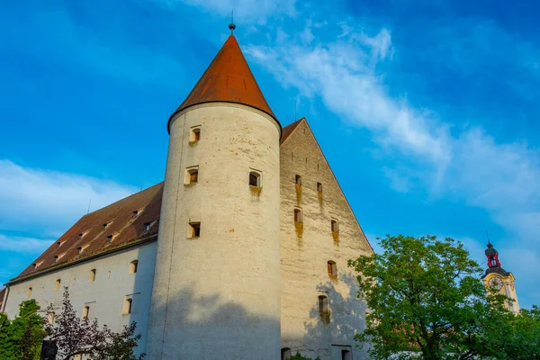 Alman Şehri Ingolstadt Taki New Castle Günbatımı Manzarası — Stok fotoğraf