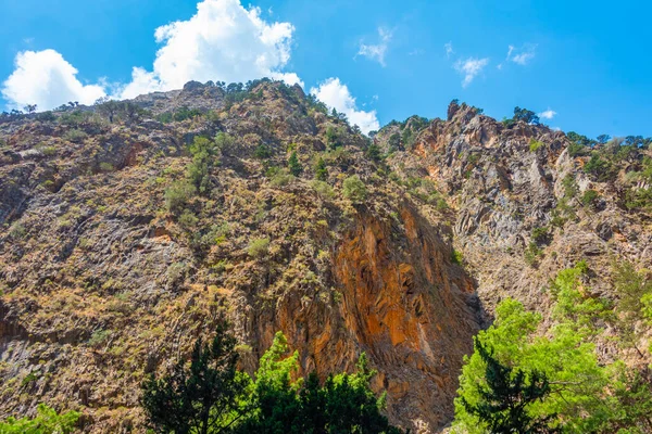 Yunan adası Girit 'te Samarya geçidi.