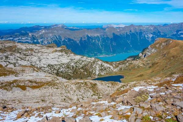 Panoramisch Uitzicht Brienzersee Langs Schynige Platte Eerste Wandelroute Zwitserland — Stockfoto