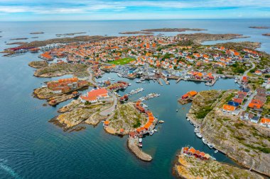 İsveç 'in Smogen kentinin Panorama manzarası.