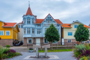 Smogen, İsveç 'te tarihi bir cadde manzarası.