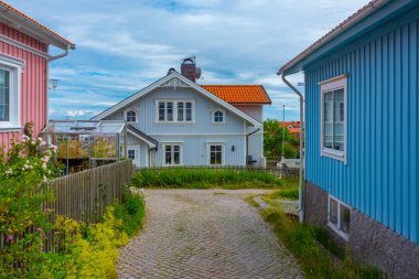 Smogen, İsveç 'te tarihi bir cadde manzarası.