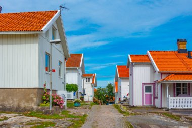 Smogen, İsveç 'te tarihi bir cadde manzarası.