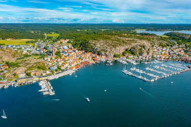 İsveç 'in Fjallbacka kentinin Panorama manzarası.