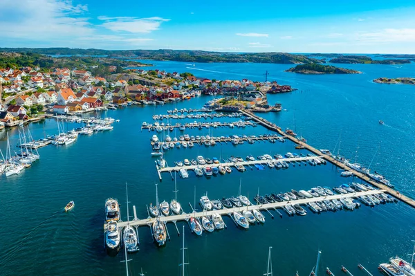 Kilátás Kikötőre Svéd Város Fjallbacka — Stock Fotó