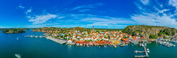 Panorama Vista Cidade Sueca Fjallbacka — Fotografia de Stock