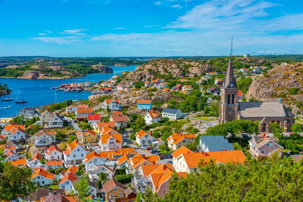Panorama Vista Cidade Sueca Fjallbacka — Fotografia de Stock