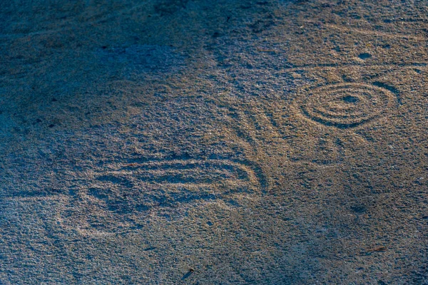 Bronze Age Rock Paintings Nearby Vitlycke Sweden — Stock Photo, Image