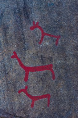 İsveç 'in Vitlycke yakınlarındaki Bronz Çağı kaya resimleri.