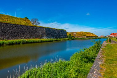 İsveç 'teki Varberg kalesinin tahkimatı.