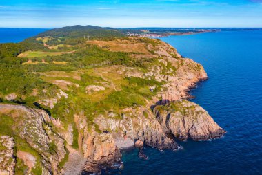 İsveç 'teki Kullaberg yarımadasının havadan görünüşü.