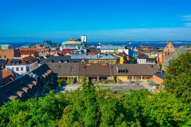 İsveç 'in Helsingborg kentinin Panorama manzarası.