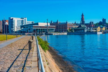 İsveç 'in Helsingborg kasabasının rıhtımı.