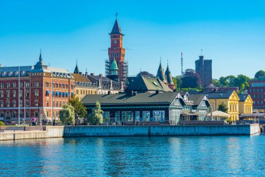İsveç 'in Helsingborg kasabasının rıhtımı.