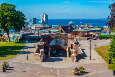 İsveç 'in Helsingborg şehrinde Teras Merdivenleri.