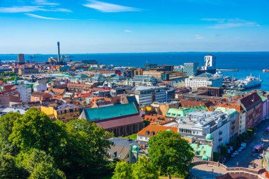 İsveç 'in Helsingborg kentinin Panorama manzarası.