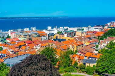 İsveç 'in Helsingborg kentinin Panorama manzarası.