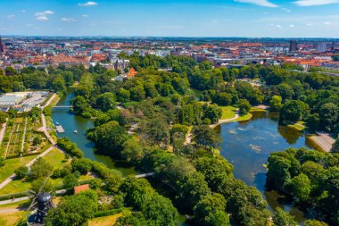 İsveç 'teki Malmö kalesinin Panorama manzarası.