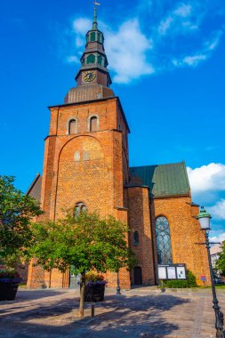 View of Saint Maria church in Ystad, Sweden. clipart