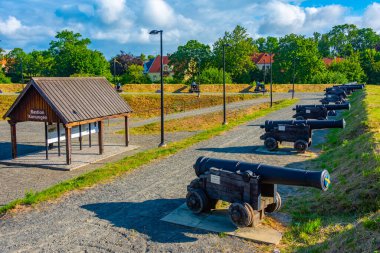 İsveç 'teki Kristianstad kalesinin manzarası.
