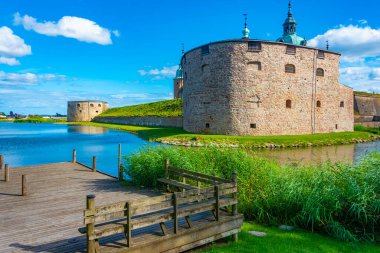 İsveç 'teki Kalmar Kalesi manzarası.